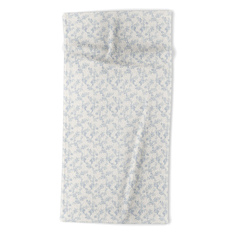 Mieken Petra Designs Vintage Toile Floral Blue Beach Towel