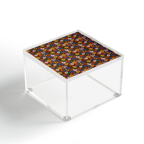 Miho Abstract floral pattern Acrylic Box