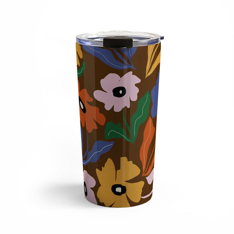 Miho Abstract floral pattern Travel Mug