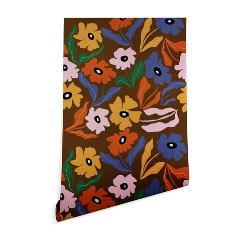 Miho Abstract floral pattern Wallpaper