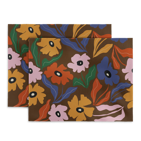 Miho Abstract floral pattern Placemat