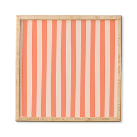 Miho baby orange stripe Framed Wall Art