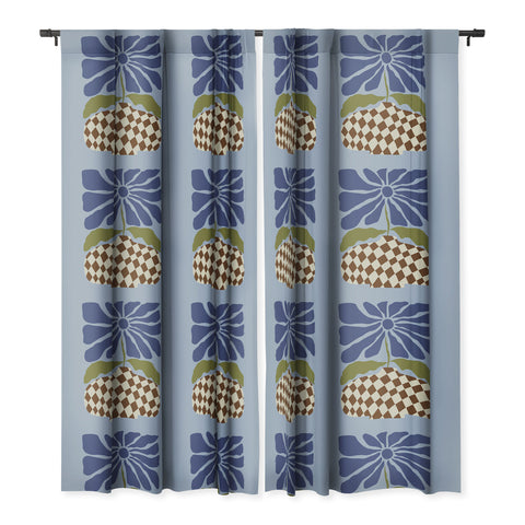 Miho Big blooming flowerpot Blackout Window Curtain