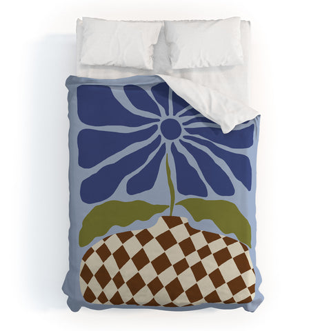 Miho Big blooming flowerpot Duvet Cover