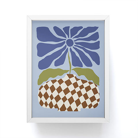 Miho Big blooming flowerpot Framed Mini Art Print