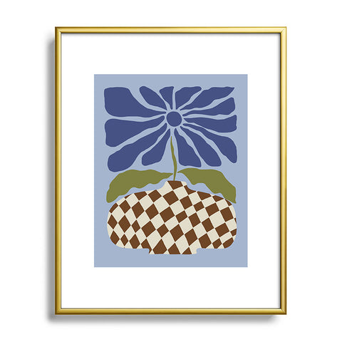 Miho Big blooming flowerpot Metal Framed Art Print