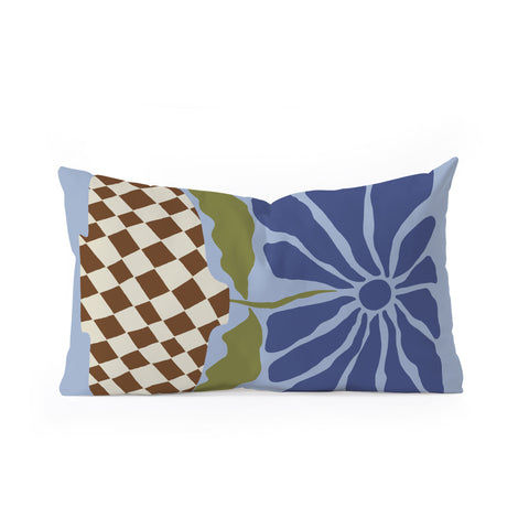 Miho Big blooming flowerpot Oblong Throw Pillow