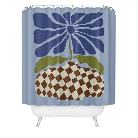 Miho Big blooming flowerpot Shower Curtain