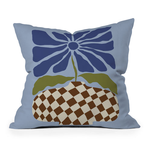 Miho Big blooming flowerpot Outdoor Throw Pillow
