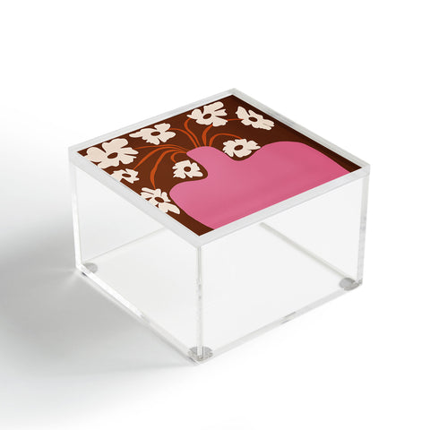 Miho Big pot with flower Acrylic Box