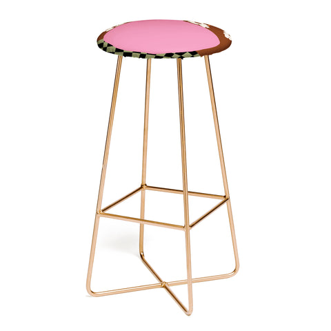 Miho Big pot with flower Bar Stool