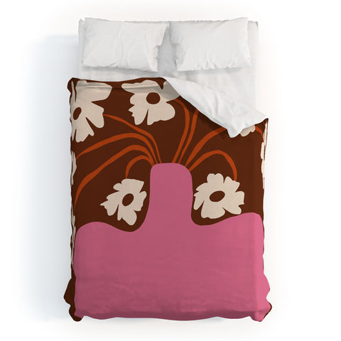 Miho Big pot with flower Duvet Cover