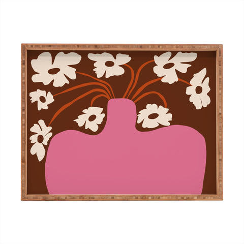 Miho Big pot with flower Rectangular Tray