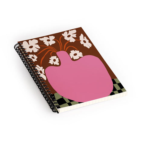 Miho Big pot with flower Spiral Notebook