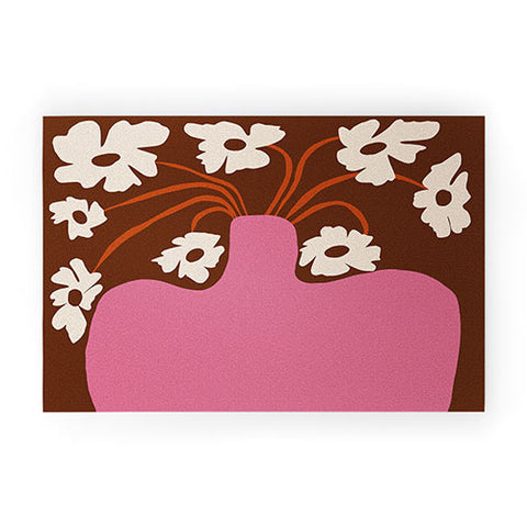 Miho Big pot with flower Welcome Mat