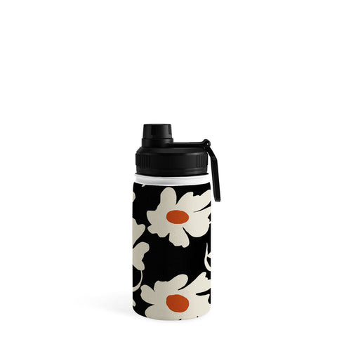 Miho Black and white floral I Water Bottle