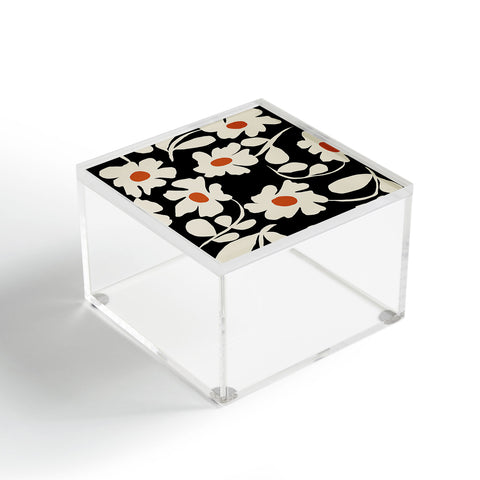 Miho Black and white floral I Acrylic Box
