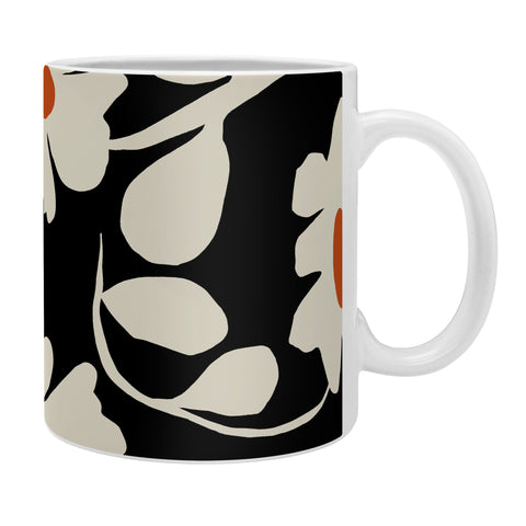 Miho Black and white floral I Coffee Mug