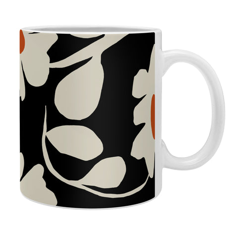 Miho Black and white floral I Coffee Mug