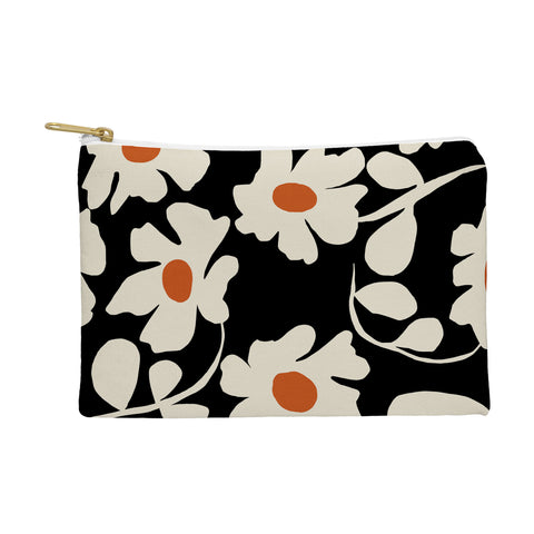 Miho Black and white floral I Pouch