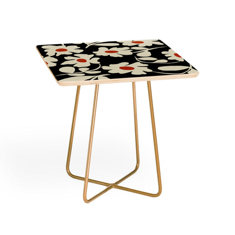 Miho Black and white floral I Side Table