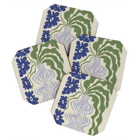 Miho Dropping leaf plant Coaster Set