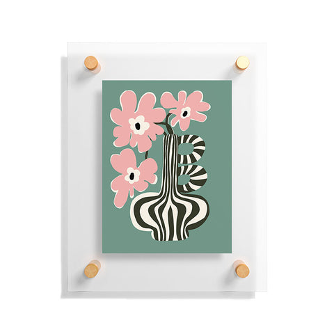Miho Floral strip Floating Acrylic Print