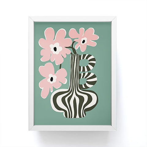 Miho Floral strip Framed Mini Art Print