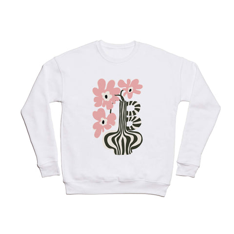 Miho Floral strip Crewneck Sweatshirt
