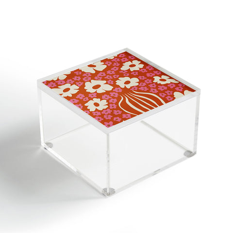 Miho flowerpot in orange and pink Acrylic Box