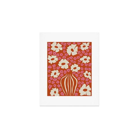 Miho flowerpot in orange and pink Art Print