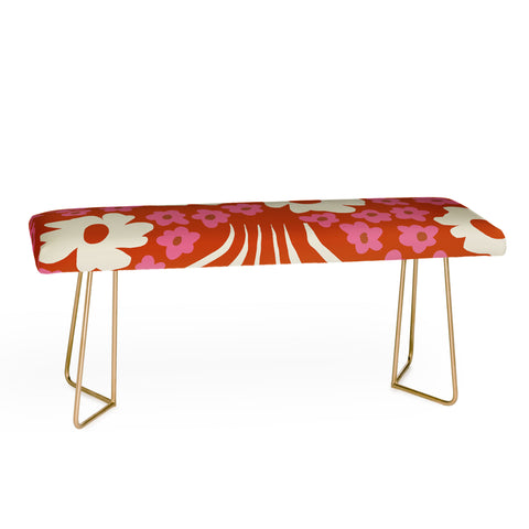 Miho flowerpot in orange and pink Bench