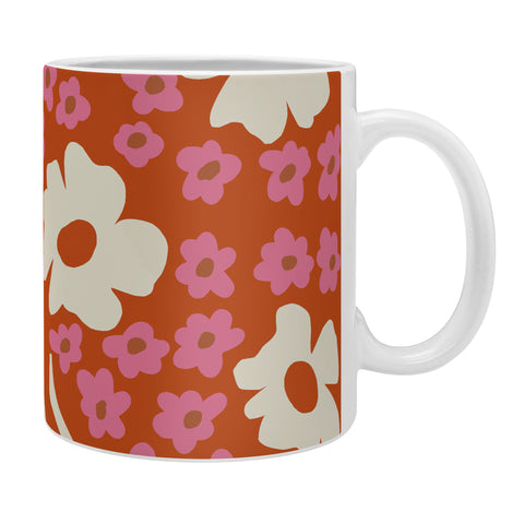 Miho flowerpot in orange and pink Coffee Mug
