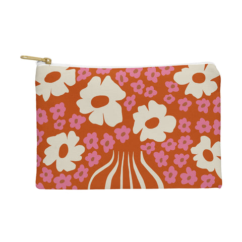 Miho flowerpot in orange and pink Pouch