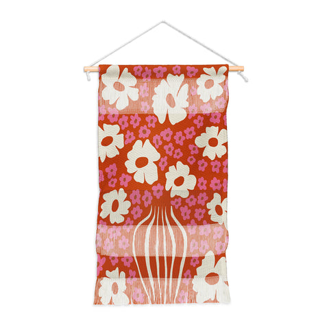 Miho flowerpot in orange and pink Wall Hanging Portrait