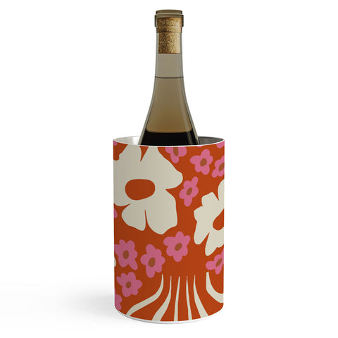Miho flowerpot in orange and pink Wine Chiller
