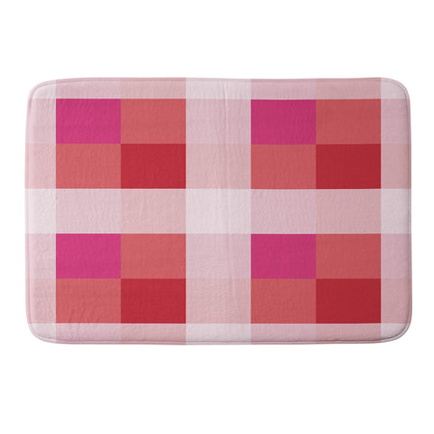 Miho geometrical color illusion Memory Foam Bath Mat