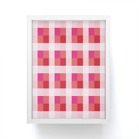 Miho geometrical color illusion Framed Mini Art Print