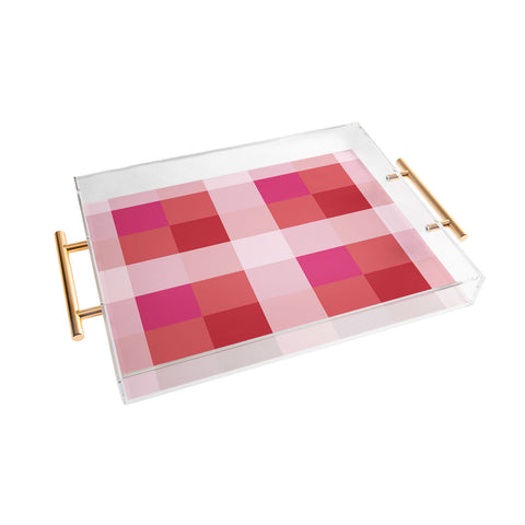 Miho geometrical color illusion Acrylic Tray
