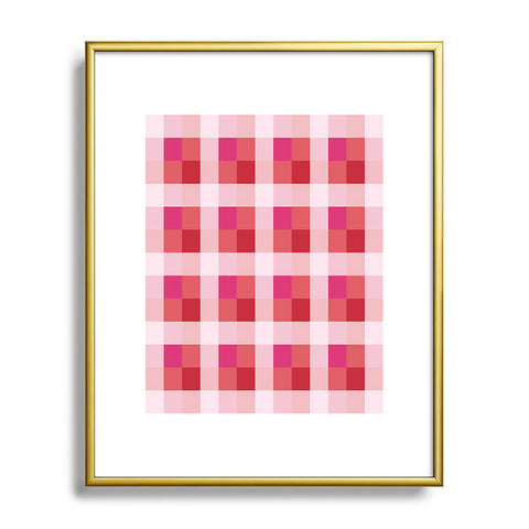 Miho geometrical color illusion Metal Framed Art Print