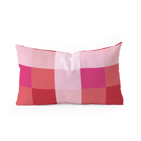 Miho geometrical color illusion Oblong Throw Pillow