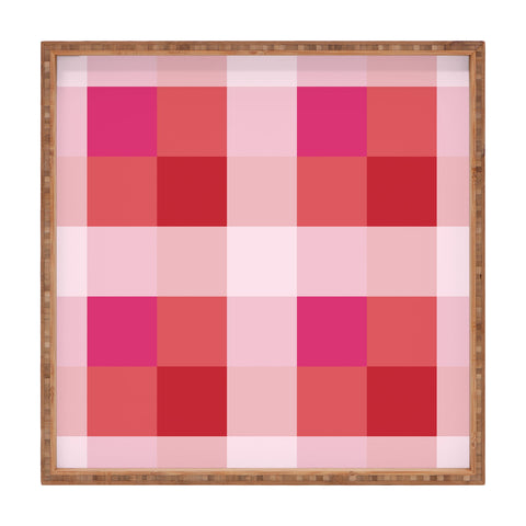 Miho geometrical color illusion Square Tray