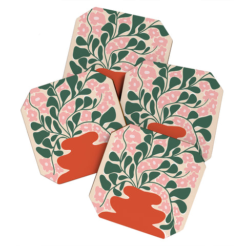 Miho Magic flower pot 1 Coaster Set