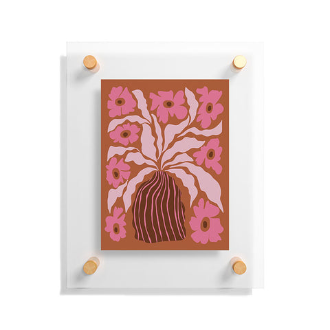 Miho Midcentury blooming pot Floating Acrylic Print