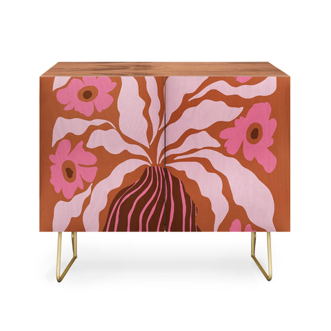 Miho Midcentury blooming pot Credenza