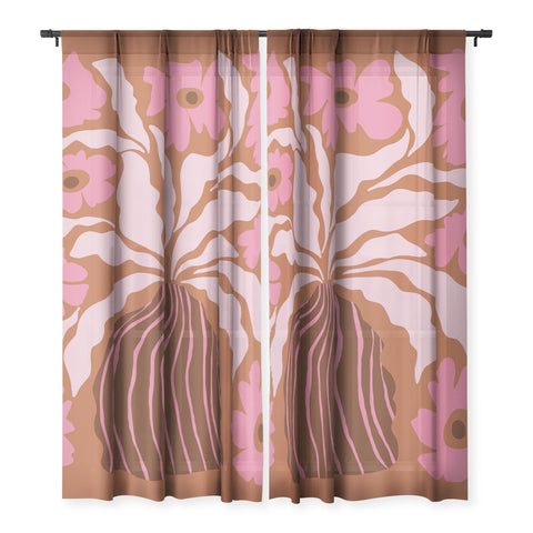 Miho Midcentury blooming pot Sheer Non Repeat