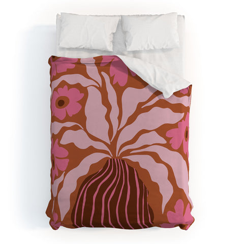 Miho Midcentury blooming pot Duvet Cover