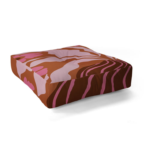 Miho Midcentury blooming pot Floor Pillow Square