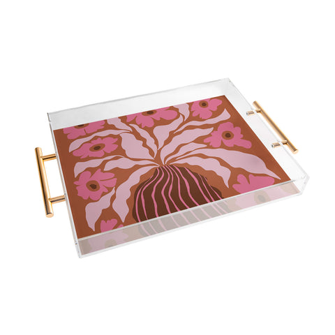 Miho Midcentury blooming pot Acrylic Tray