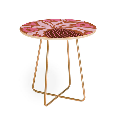 Miho Midcentury blooming pot Round Side Table